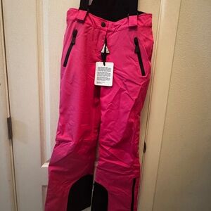 Moncler Pink and Black Snow Pants Kids